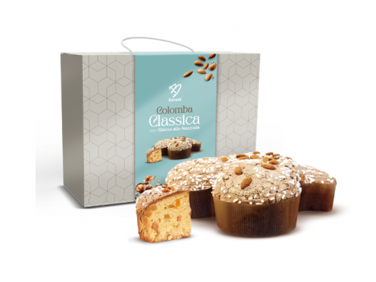 Colomba Classica di Pasticceria con Glassa alle Nocciole in elegante Scatola 1 kg | Bennati