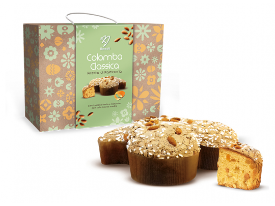 Colomba Classica di Pasticceria con Glassa alle Nocciole in elegante Scatola 1 kg | Bennati
