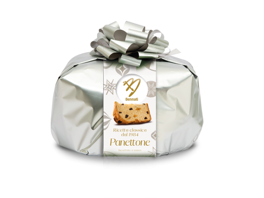 Panettone Bennati classico di pasticceria incartato a mano 1 kg