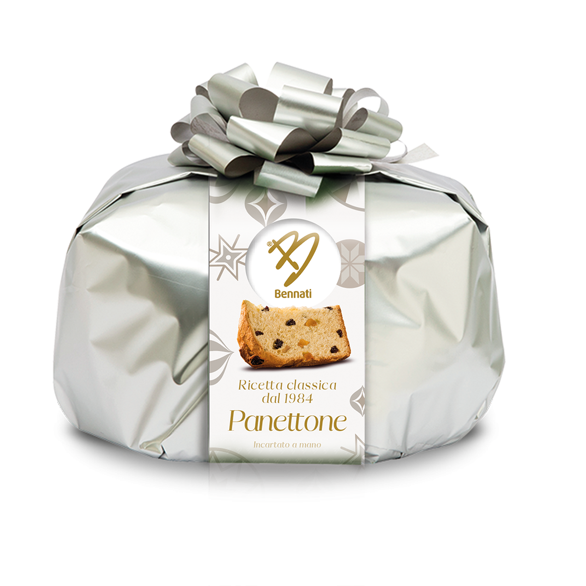 Panettone classico di pasticceria incartato a mano 1 kg