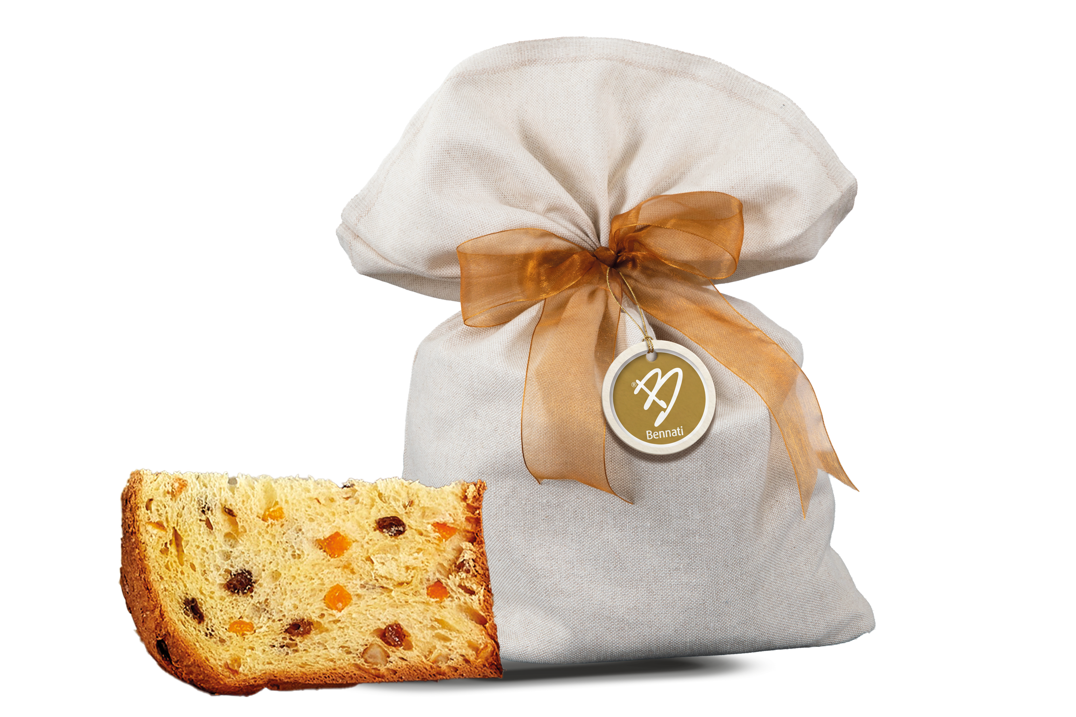 Panettone classico di pasticceria in sacco di cotone ecologico 1,5 kg