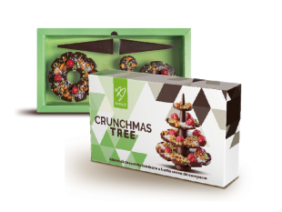 Crunchmas Tree - Albero componibile di cioccolato fondente e frutta secca 150 g